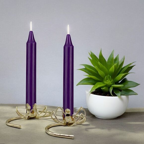 Vintage W.T.Rogers Gold Tone Lustro-Magic Finish Candleholder Pair - Picture 6 of 16